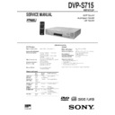 Sony DVP-S715 Service Manual