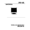 Sony CPD-1425 Service Manual