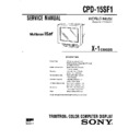 Sony CPD-15SF1 Service Manual