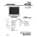 Sony CPD-E240 Service Manual
