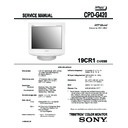 Sony CPD-G420 (serv.man4) Service Manual