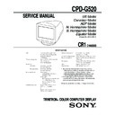 Sony CPD-G520 Service Manual