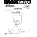 Sony GDM-2038 Service Manual