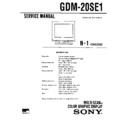 Sony GDM-20SE1 Service Manual