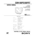 Sony GDM-500PS, GDM-500PST Service Manual