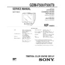 Sony GDM-F500, GDM-F500T9 Service Manual
