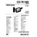 Sony CCD-TR1100E Service Manual