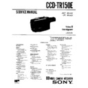 Sony CCD-TR150E Service Manual