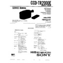 Sony CCD-TR2000E Service Manual