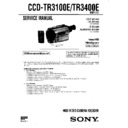Sony CCD-TR3100E, CCD-TR3400E Service Manual