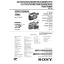 Sony CCD-TR315, CCD-TR416, CCD-TR416PK, CCD-TR516, CCD-TR516PK, CCD-TR716, CCD-TRV16, CCD-TRV16PK, CCD-TRV36, CCD-TRV36PK, CCD-TRV43, CCD-TRV46, CCD-TRV46PK Service Manual