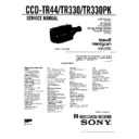 Sony CCD-TR330, CCD-TR330PK, CCD-TR44 Service Manual