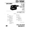 Sony CCD-TR350E, CCD-TR360E Service Manual