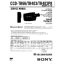 Sony CCD-TR403, CCD-TR403PK, CCD-TR66 Service Manual