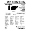 Sony CCD-TR410E, CCD-TR420E, CCD-TR440E Service Manual