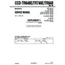 Sony CCD-TR648E, CCD-TR748E, CCD-TR848 (serv.man2) Service Manual