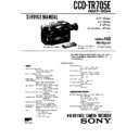 Sony CCD-TR705E (serv.man2) Service Manual