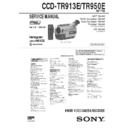 Sony CCD-TR913E, CCD-TR950E Service Manual