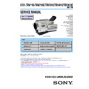 Sony CCD-TRV118, CCD-TRV218E, CCD-TRV318, CCD-TRV418, CCD-TRV418E Service Manual