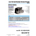 ccd-trv138, ccd-trv238e, ccd-trv338, ccd-trv438e service manual