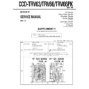 Sony CCD-TRV63, CCD-TRV66, CCD-TRV66PK (serv.man2) Service Manual