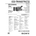Sony CCD-TRV66E, CCD-TRV77E Service Manual