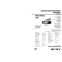 Sony CCD-TRV89E, CCD-TRV95, CCD-TRV95E, CCD-TRV95PK, CCD-TRV99, CCD-TRV99E Service Manual