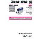 Sony DCR-DVD100, DCR-DVD100E (serv.man3) Service Manual