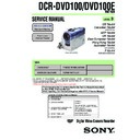 Sony DCR-DVD100, DCR-DVD100E Service Manual