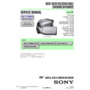 dcr-dvd105, dcr-dvd105e, dcr-dvd605, dcr-dvd605e service manual