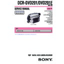 Sony DCR-DVD201, DCR-DVD201E (serv.man3) Service Manual