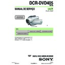 Sony DCR-DVD405 Service Manual