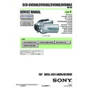 Sony DCR-DVD505, DCR-DVD505E, DCR-DVD905, DCR-DVD905E Service Manual