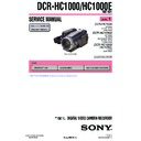 Sony DCR-HC1000, DCR-HC1000E (serv.man3) Service Manual