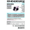 Sony DCR-HC14E, DCR-HC15, DCR-HC15E (serv.man2) Service Manual