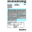 Sony DCR-HC14E, DCR-HC15, DCR-HC15E (serv.man4) Service Manual