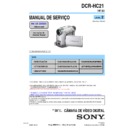 Sony DCR-HC21 Service Manual