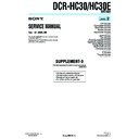 Sony DCR-HC30, DCR-HC30E (serv.man10) Service Manual