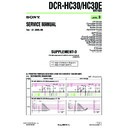 Sony DCR-HC30, DCR-HC30E (serv.man12) Service Manual