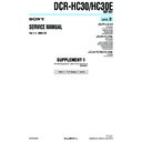 Sony DCR-HC30, DCR-HC30E (serv.man6) Service Manual
