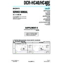 Sony DCR-HC40, DCR-HC40E (serv.man11) Service Manual