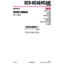 Sony DCR-HC40, DCR-HC40E (serv.man5) Service Manual