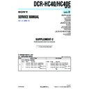 Sony DCR-HC40, DCR-HC40E (serv.man8) Service Manual