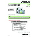 Sony DCR-HC40 Service Manual