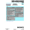 Sony DCR-HC62, DCR-HC62E (serv.man4) Service Manual