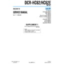 Sony DCR-HC62, DCR-HC62E (serv.man5) Service Manual