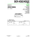 Sony DCR-HC62, DCR-HC62E (serv.man8) Service Manual