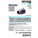 Sony DCR-HC65 (serv.man2) Service Manual