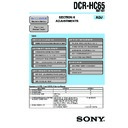 Sony DCR-HC65 (serv.man4) Service Manual