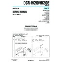 Sony DCR-HC90, DCR-HC90E (serv.man10) Service Manual